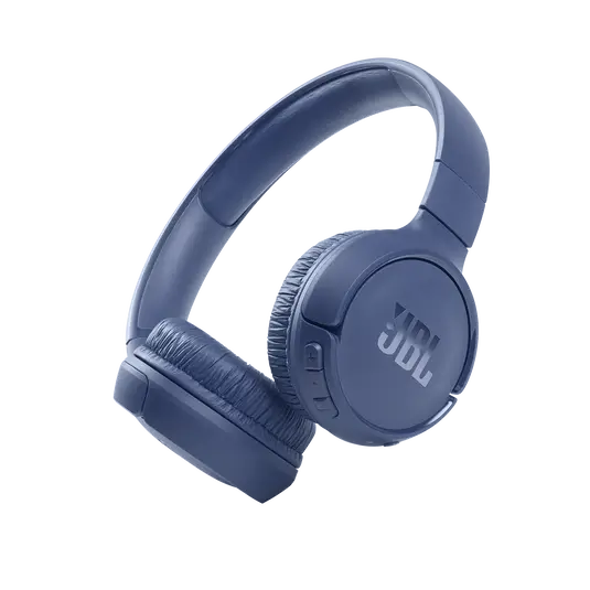 JBL Tune 510BT Foldable Lightweight On-Ear Design – Blue JBL Tune 510BT showing foldable on-ear design for portability with Bluetooth 5.0