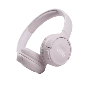 Close-up of JBL Tune 510BT ear-cup controls for volume, calls, and voice assistant