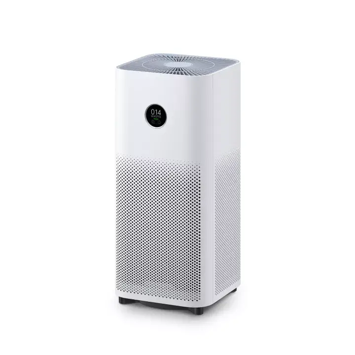 Xiaomi Mi Smart Air Purifier 4 White Angled View Xiaomi Mi Smart Air Purifier 4 white angled view with high efficiency filter and smart home features